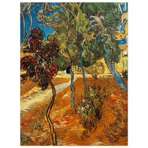 Vincent van Gogh  Trees in the Asylum Garden Wood Print