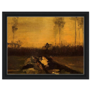 Vincent van Gogh  Landscape at Dusk Framed Canvas
