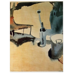 Paul Klee  FLOWER STAND WITH WATERING CAN AND BUCKET 1910 Wood Print