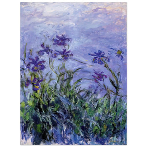 claude monet  Lilac Irises Aluminum Print