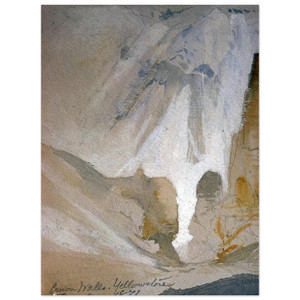 Thomas Moran  Canyon Walls Yellowstone sketch Aluminum Print