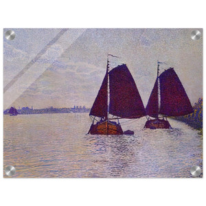 Theo van Rysselberghe  BARGES ON THE RIVER SCHELDT 1892 Acrylic Print