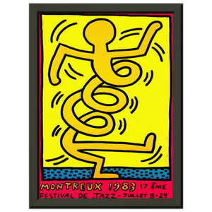 Keith Haring  MONTREUX 1983 N2 Premium Metal Framed Art Print / Poster