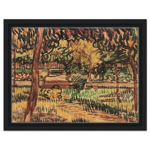 Vincent van Gogh  Trees in the Garden of the Asylum Framed Canvas