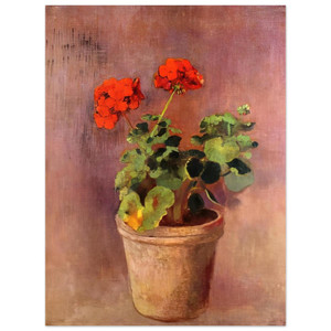 Odilon Redon  THE POT OF GERANIUMS Aluminum Print