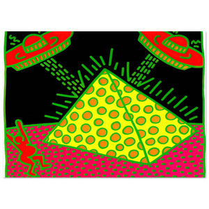 Keith Haring  UNTITLED 1983 3 N1 Fine Art Poster / Art Print