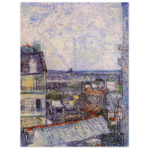 Vincent van Gogh  View from Vincents room in the Rue Lepic Wood Print