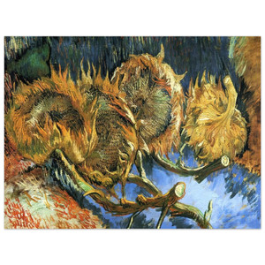 Vincent van Gogh  Still Life with Four Sunflowers Aluminum Print