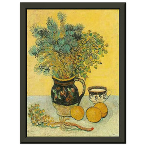 Vincent van Gogh Still Life Majolica Jug Wildflowers Metal Framed Print