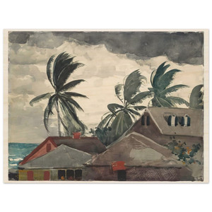 Winslow Homer  HURRICANE BAHAMAS 1898 Wood Print