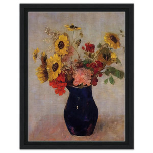 Odilon Redon  VASE OF FLOWERS N1 Framed Canvas