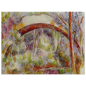 Paul Cezanne  River at the bridge of the three sources Wood Print