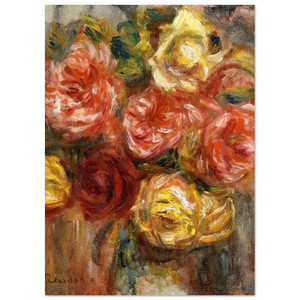 PierreAuguste Renoir  Bouquet of Roses in a Vase Fine Art Poster / Art Print