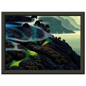 Eyvind Earle  Ocean Paradise Premium Metal Framed Art Print / Poster