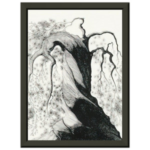 Eyvind Earle  Pine Tree Premium Metal Framed Art Print / Poster