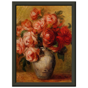 Pierre-Auguste Renoir Still Life with Roses Metal Framed Art Print