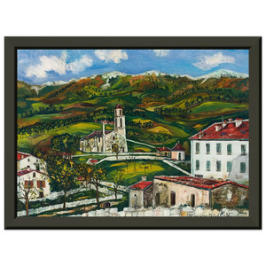 Maurice Utrillo  Untitled N27 Premium Metal Framed Art Print / Poster