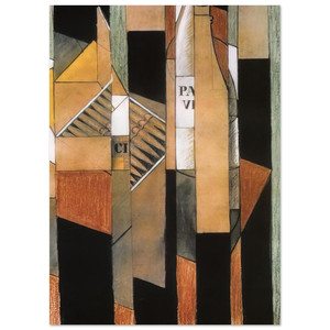 Juan Gris  STILL LIFE WITH BOTTLE AND CIGARS 1912 Fine Art Poster / Art Print