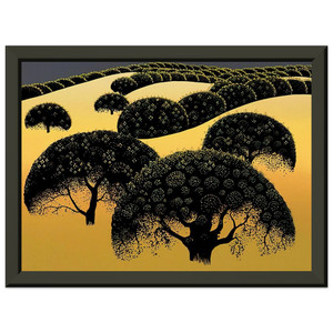 Eyvind Earle  Santa Ynez Oaks Premium Metal Framed Art Print / Poster