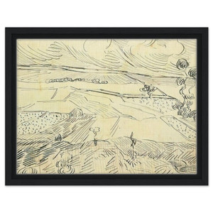Vincent van Gogh  Wheat Fields Framed Canvas