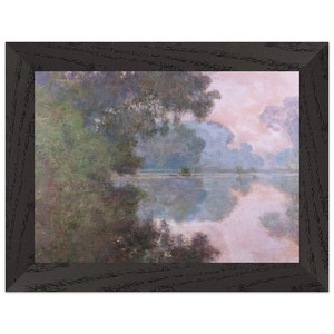 Monet Morning on the Seine Giverny Premium Wooden Framed Art Print / Poster