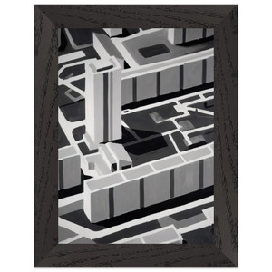 Gerhard Richter  TOWNSCAPE SL 1969 Premium Wooden Framed Art Print / Poster