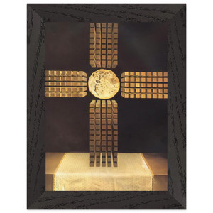 Salvador Dali  NUCLEAR CROSS Premium Wooden Framed Art Print / Poster