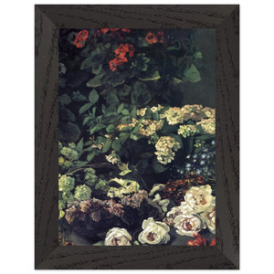 claude monet  Spring Flowers N1 Premium Wooden Framed Art Print / Poster