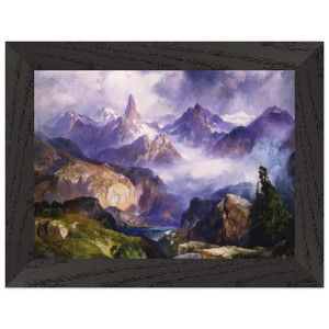 Thomas Moran Index Peak Yellowstone Premium Wood Framed Art Print/Poster