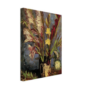 Vincent van Gogh  Vase with Gladioli Canvas