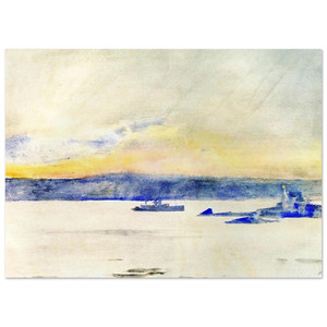 Childe Hassam Afterglow Gloucester Harbor Fine Art Poster / Art Print