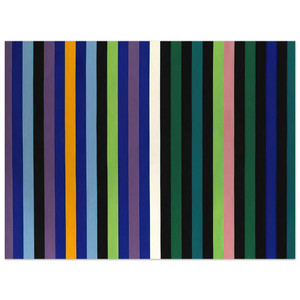 Gene Davis  Two Part Blue  1964 Aluminum Print
