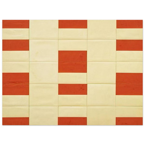 Ellsworth Kelly  Red and White Aluminum Print