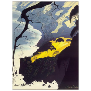 Eyvind Earle  Carmel Highlands Wood Print