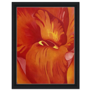 Georgia OKeeffe  Canna Red and Orange Framed Canvas