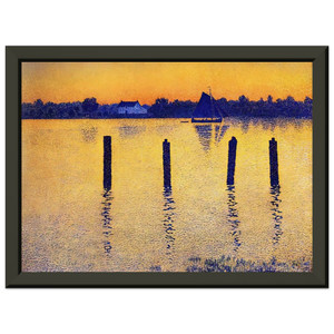 Theo van Rysselberghe SAILBOATS ON THE RIVER SCHELDT 1892 Framed Art Print
