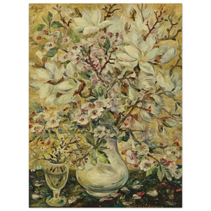 Natalia Goncharova  Flower vase  PostImpressionism Wood Print