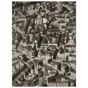 Gerhard Richter  TOWNSCAPE D 1968 Wood Print