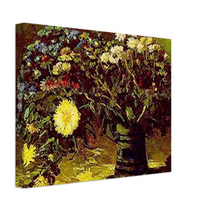 Vincent van Gogh  Vase with Daisies Canvas