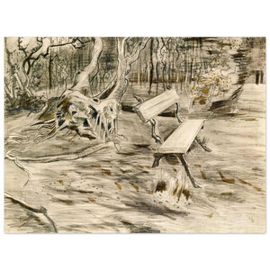 Vincent van Gogh  The Bench Aluminum Print