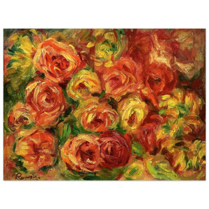 PierreAuguste Renoir  Armful of Roses Aluminum Print