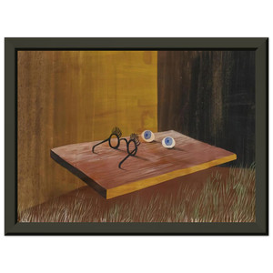 Remedios Varo  EYES ON THE TABLE 1938 Premium Metal Framed Art Print / Poster