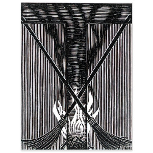 MC Escher  INITIAL T Aluminum Print