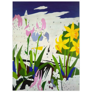 Andy Warhol  Do It Yourself  Flowers  Wood Print