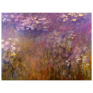 claude monet  Agapanthus center panel Aluminum Print