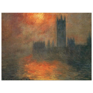 claude monet  Houses of Parliament Sunset Wood Print