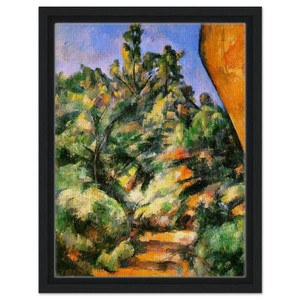 Paul Cezanne  Bibemus The Red Rock Framed Canvas