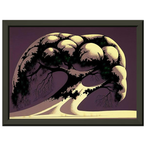Eyvind Earle  Snow Tree Premium Metal Framed Art Print / Poster