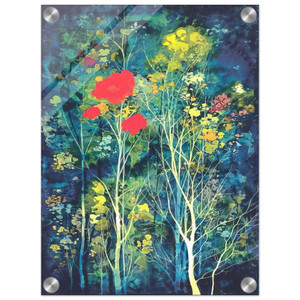 Eyvind Earle  Poppies and Flowers Acrylic Print