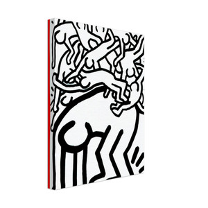 Keith Haring  FIGHT AIDS WORLDWIDE 1990 N2 Canvas